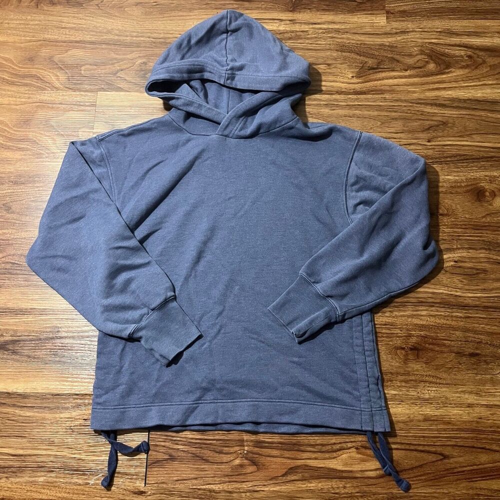 Aerie Hoodie Blue Side Ruched Casual Cozy Long Sleeve Sweater Women's Size M